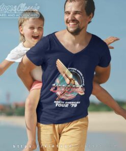 Bee Gees Shirt North America Tour 79 5 Bee Gees Shirt North America Tour 79 V Neck TShirt