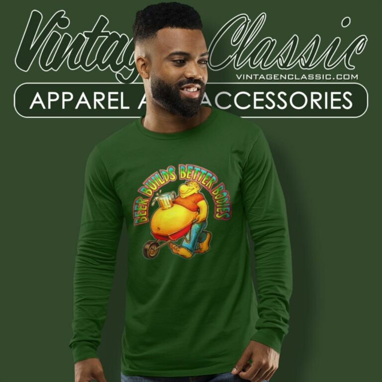 Beer Builds Better Bodies Funny Long Sleeve Tee Beer Builds Better Bodies Funny Long Sleeve Tee