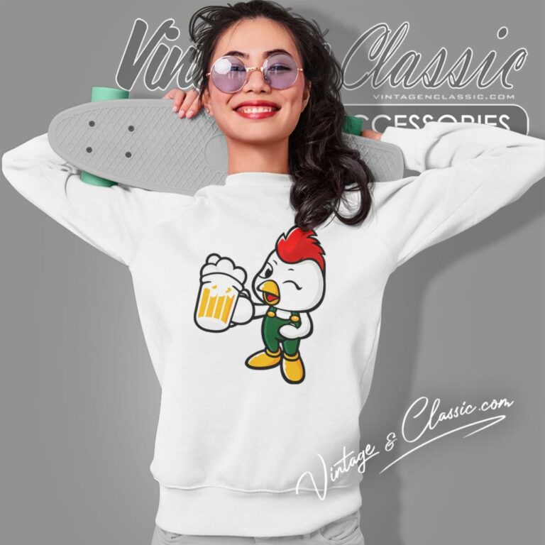 Beer Drinking Chicken Sweatshirt Beer Drinking Chicken Sweatshirt