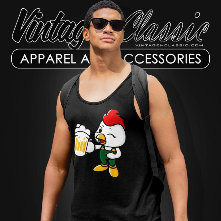 Beer Drinking Chicken Tank Top Racerback Beer Drinking Chicken Tank Top Racerback