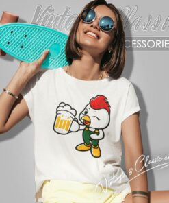 Beer Drinking Chicken Women T Shirt
