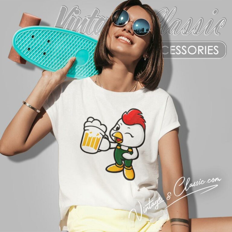 Beer Drinking Chicken Women T Shirt Beer Drinking Chicken Women T Shirt