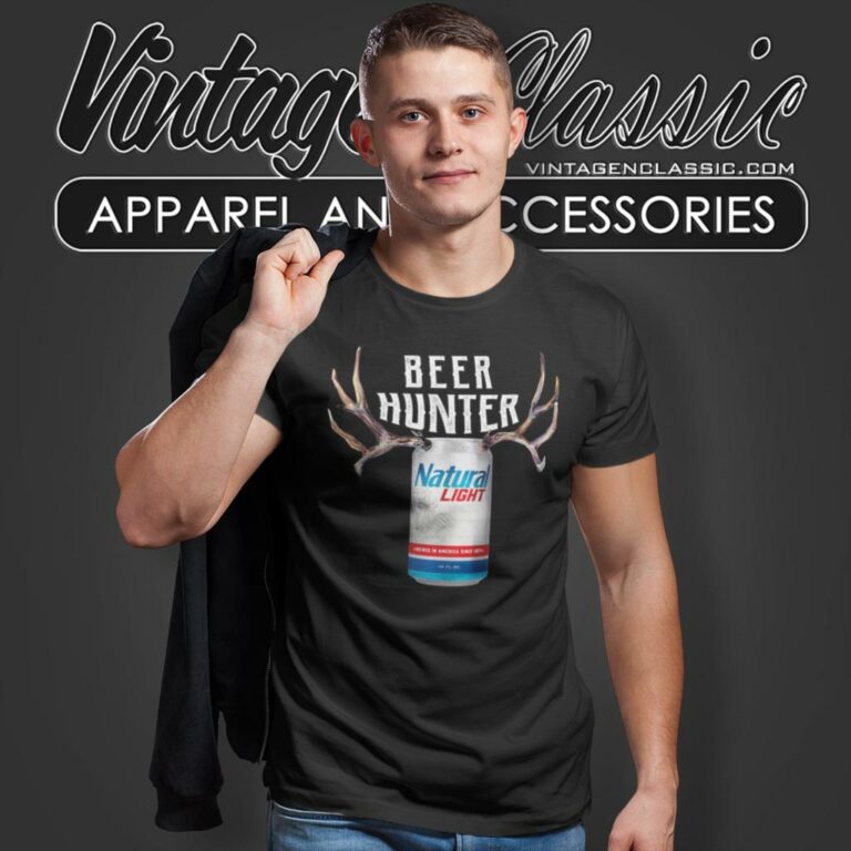 Beer Hunter Natural Light Reindeer T Shirt Beer Hunter Natural Light Reindeer T Shirt