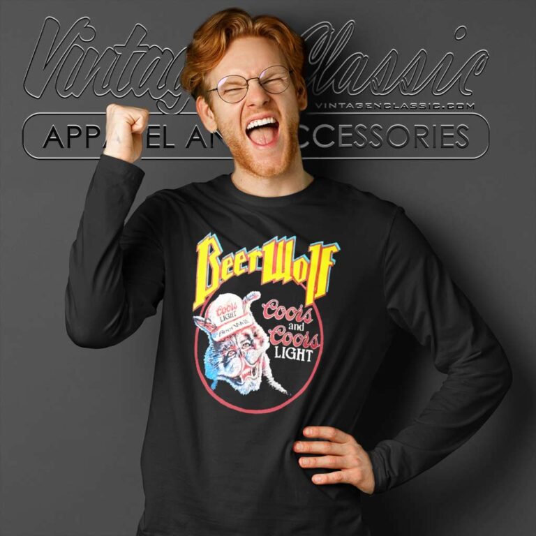 Beer Wolf Coors Light Vintage Long Sleeve Tee Beer Wolf Coors Light Vintage Long Sleeve Tee