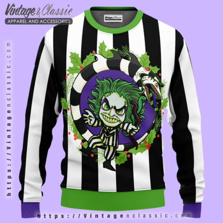 Beetlejuice Halloween Ugly Christmas Sweater Ugly Christmas Sweater Beetlejuice Halloween Ugly Christmas Sweater Ugly Christmas Sweater