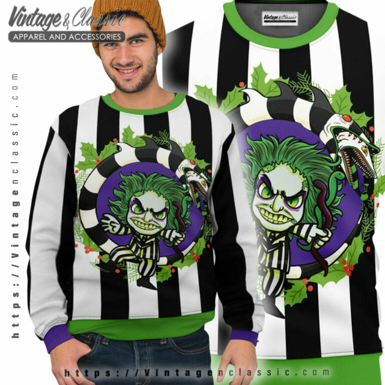 Beetlejuice Halloween Ugly Christmas Sweater Ugly Sweater Beetlejuice Halloween Ugly Christmas Sweater Ugly Sweater