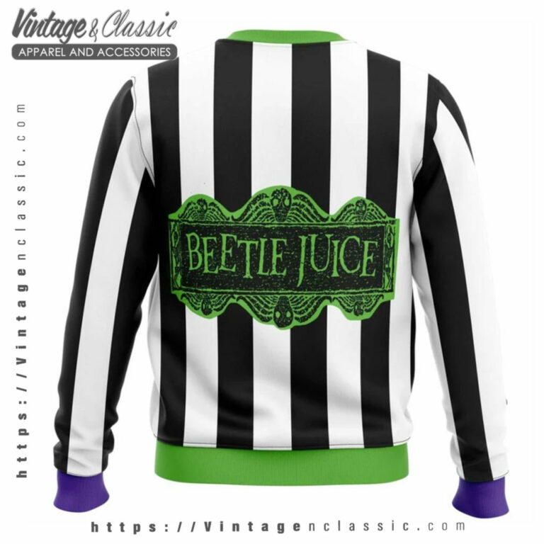 Beetlejuice Halloween Ugly Christmas Sweater back Ugly Christmas Sweater Beetlejuice Halloween Ugly Christmas Sweater back Ugly Christmas Sweater