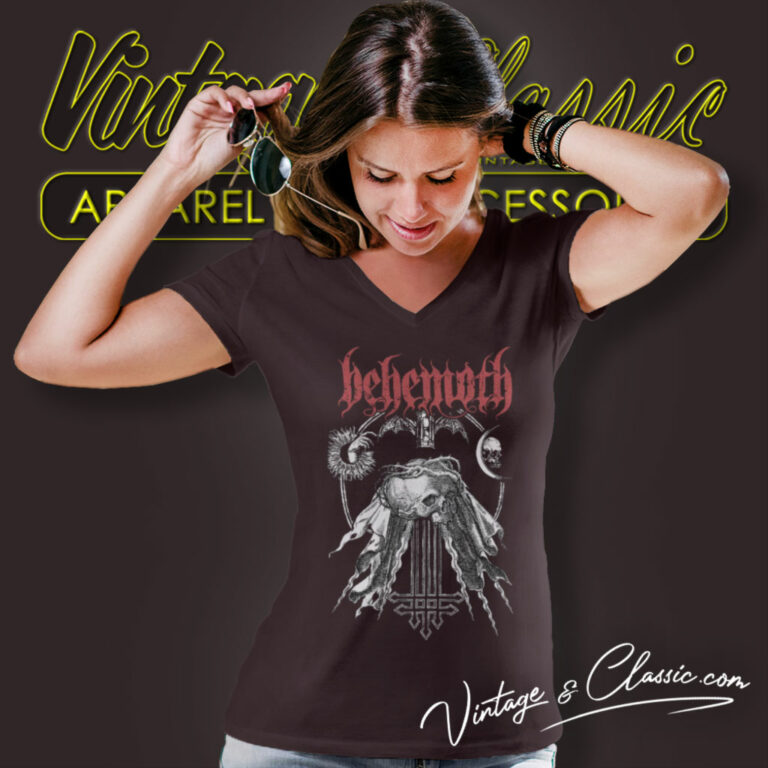 Behemoth Profane Skull V Neck TShirt Behemoth Profane Skull V Neck TShirt