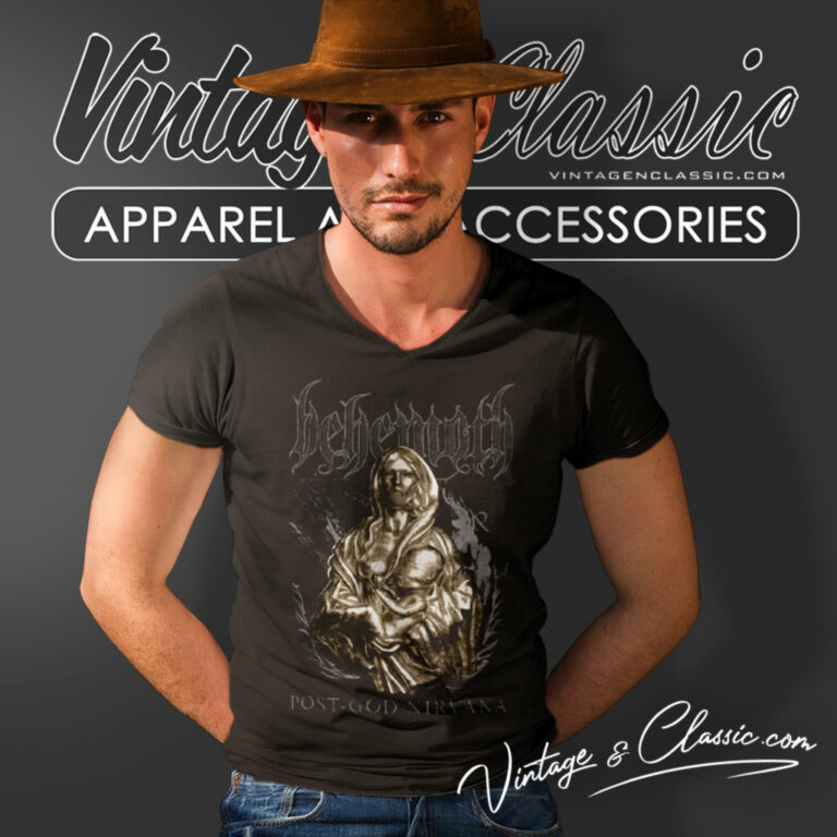 Behemoth Shirt Post God Nirvana V Neck TShirt Behemoth Shirt Post God Nirvana V Neck TShirt