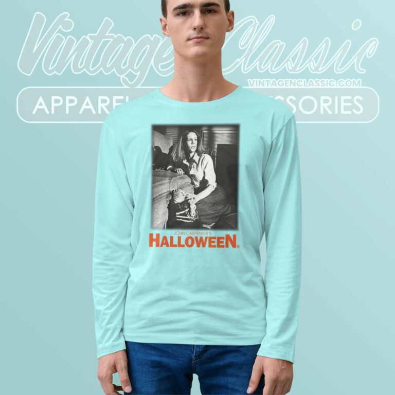 Behind The Scenes On Halloween 1978 Long Sleeve Tee Behind The Scenes On Halloween 1978 Long Sleeve Tee