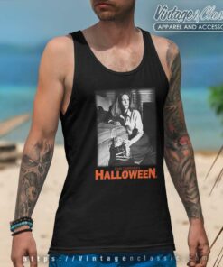 Behind The Scenes On Halloween 1978 Tank Top Racerback