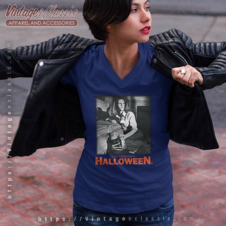 Behind The Scenes On Halloween 1978 V Neck TShirt Behind The Scenes On Halloween 1978 V Neck TShirt