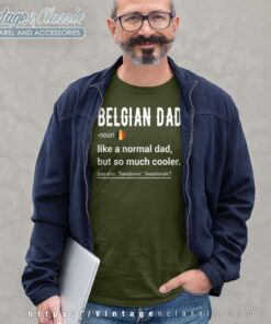 Belgian Dad Definition Shirt Funny Belgium Daddy Flag Long Sleeve Tee