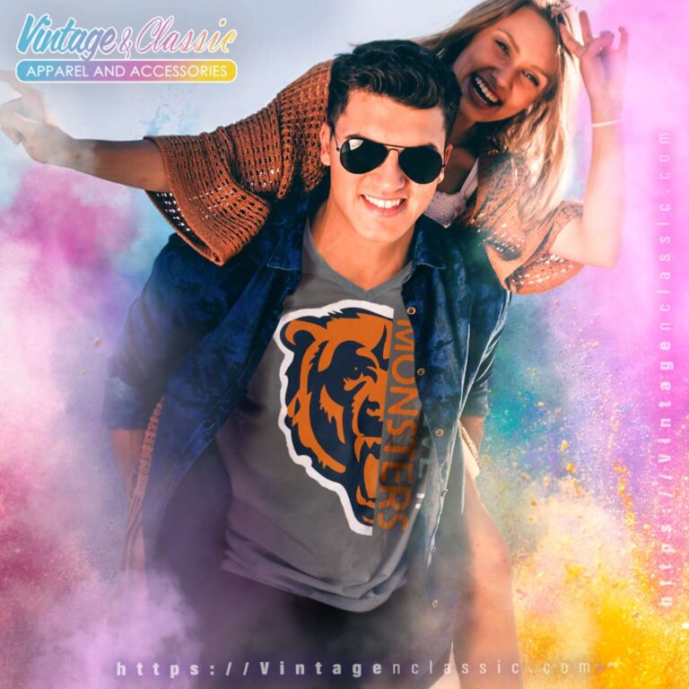 Believe In Monsters Chicago Bears V Neck TShirt Believe In Monsters Chicago Bears V Neck TShirt