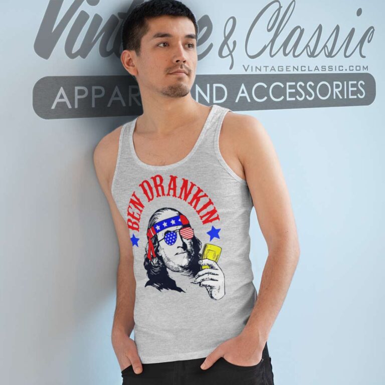 Ben Drankin Fourth Of July Tank Top Racerback Ben Drankin Fourth Of July Tank Top Racerback