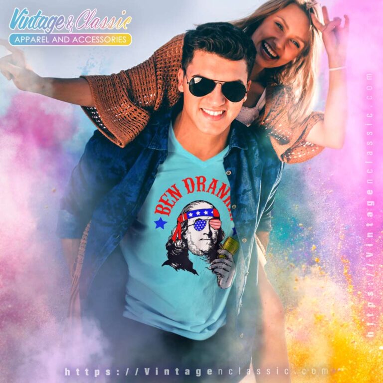 Ben Drankin Fourth Of July V Neck TShirt Ben Drankin Fourth Of July V Neck TShirt