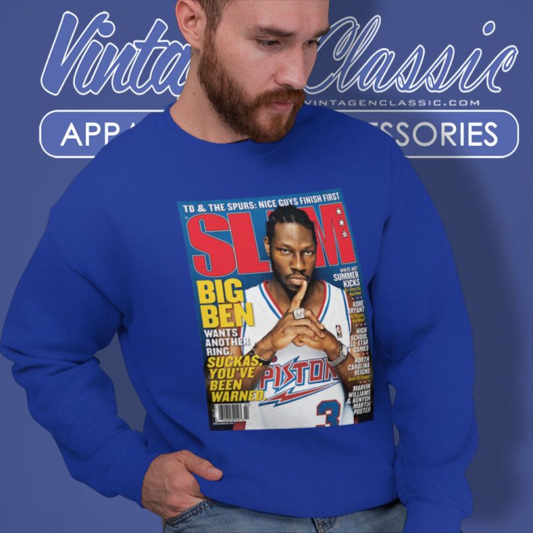 Ben Wallace Detroit Pistons Nba Slam Sweatshirt Ben Wallace Detroit Pistons Nba Slam Sweatshirt