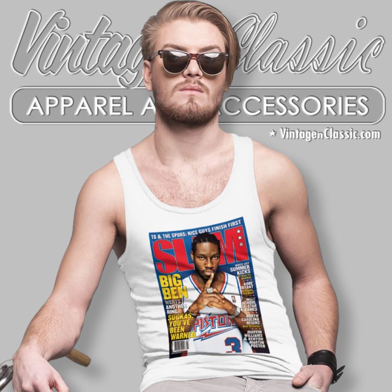 Ben Wallace Detroit Pistons Nba Slam Tank Top Racerback Ben Wallace Detroit Pistons Nba Slam Tank Top Racerback