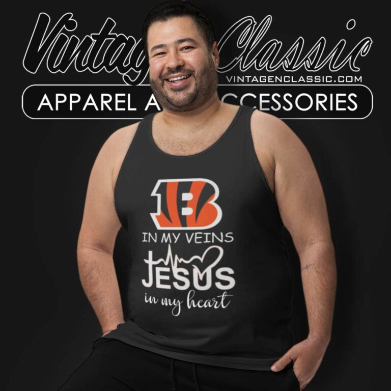 Bengals In My Veins Jesus In My Heart Tank Top Racerback Bengals In My Veins Jesus In My Heart Tank Top Racerback