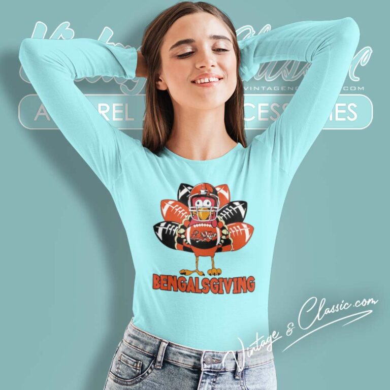 Bengals Turkey Bengalsgiving Nfl Thanksgiving Long Sleeve Tee Bengals Turkey Bengalsgiving Nfl Thanksgiving Long Sleeve Tee