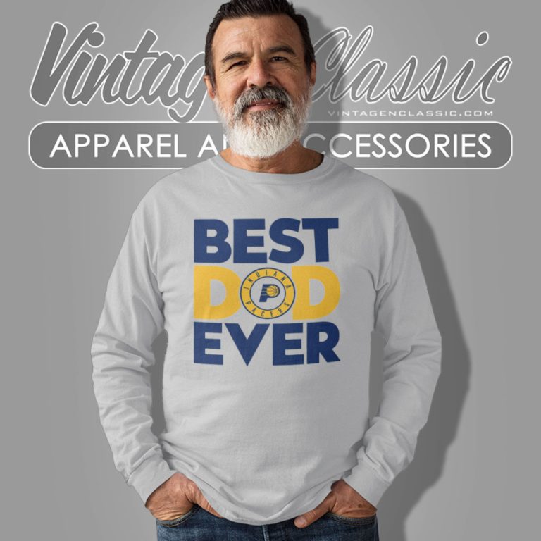 Best Dad Ever Indiana Pacers Logo Long Sleeve Tee Best Dad Ever Indiana Pacers Logo Long Sleeve Tee