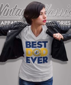 Best Dad Ever Indiana Pacers Logo V Neck TShirt