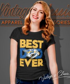 Best Dad Ever Nhl Nashville Predators Happy Fathers Day Women T Shirt