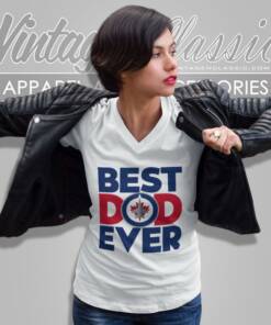 Best Dad Ever Winnipeg Jets Shirt 5 Best Dad Ever Nhl Winnipeg Jets V Neck TShirt