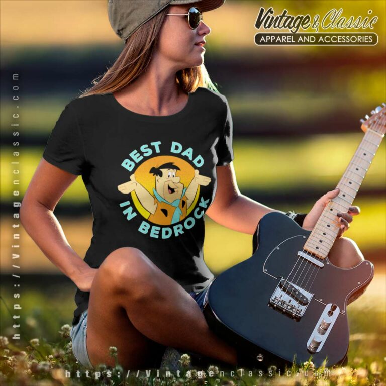 Best Dad In Bedrock Flintstones Women TShirt Best Dad In Bedrock Flintstones Women TShirt