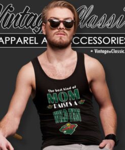 Best Kind Of Mom Raise A Fan Minnesota Wild Tank Top Racerback