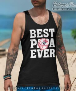 Best Papa Ever New York Yankees Tank Top Racerback