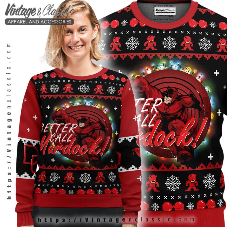 Better Call Murdock Daredevil Ugly Christmas Sweater Ugly Sweater shirt Better Call Murdock Daredevil Ugly Christmas Sweater Ugly Sweater shirt