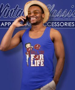 Betty Boop Alabama Crimson Tide For Life Tank Top Racerback