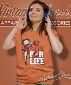 Betty Boop Alabama Crimson Tide For Life Women T Shirt