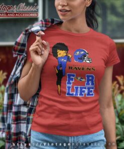 Betty Boop Baltimore Ravens For Life Women TShirt