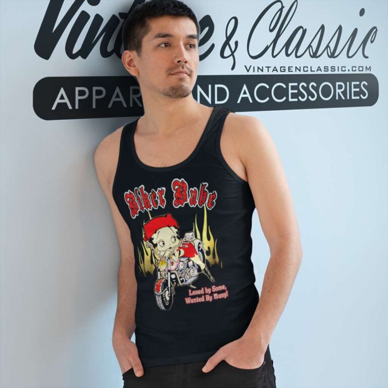 Betty Boop Boopster Biker Babe Tank Top Racerback Betty Boop Boopster Biker Babe Tank Top Racerback