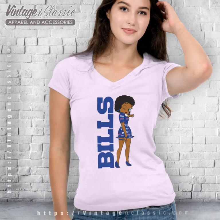 Betty Boop Buffalo Bills Shirt For Fans V Neck TShirt Betty Boop Buffalo Bills Shirt For Fans V Neck TShirt