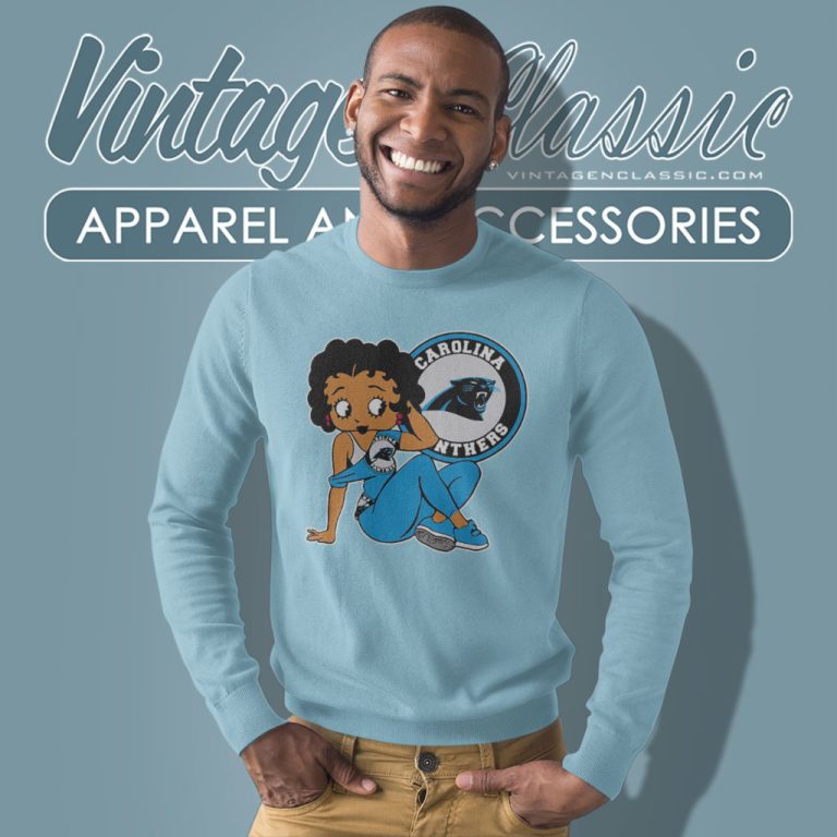Betty Boop Carolina Panthers Football Sweatshirt Betty Boop Carolina Panthers Football Sweatshirt