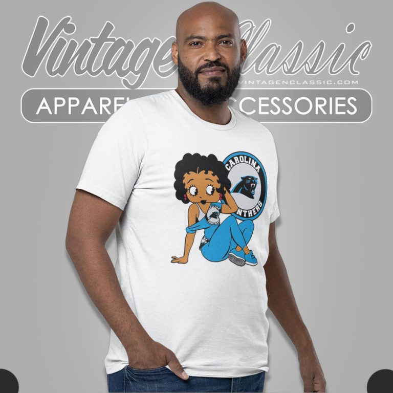 Betty Boop Carolina Panthers Football T Shirt Betty Boop Carolina Panthers Football T Shirt