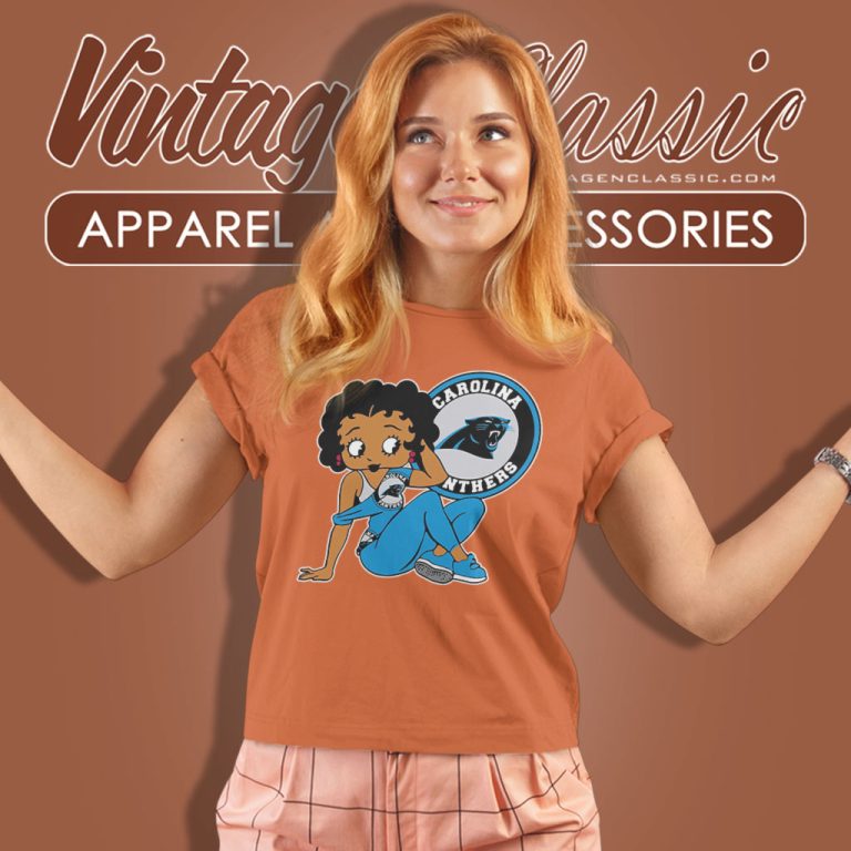 Betty Boop Carolina Panthers Football Women T Shirt Betty Boop Carolina Panthers Football Women T Shirt