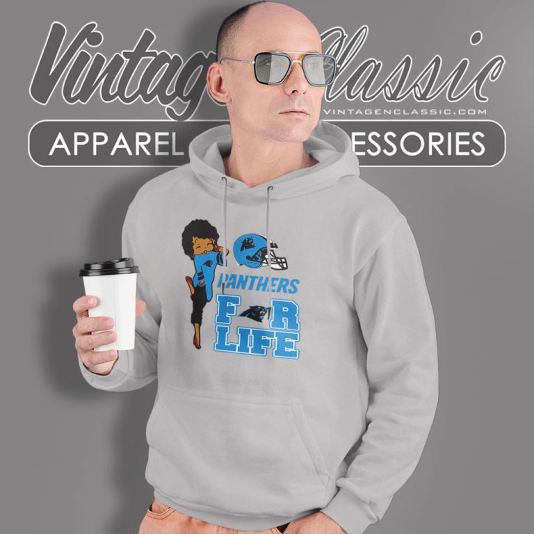 Betty Boop Carolina Panthers For Life Hoodie Betty Boop Carolina Panthers For Life Hoodie