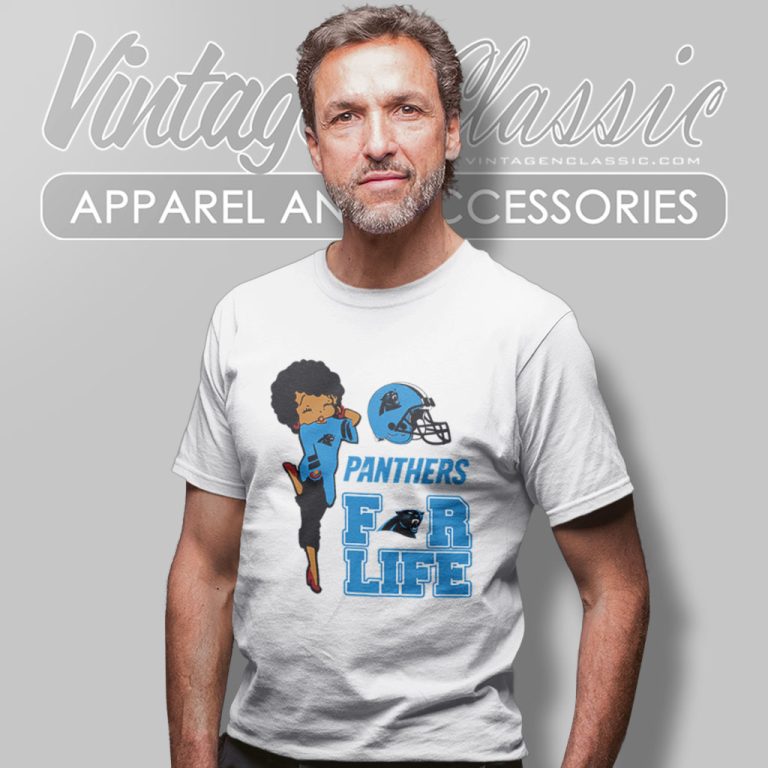 Betty Boop Carolina Panthers For Life T Shirt Betty Boop Carolina Panthers For Life T Shirt