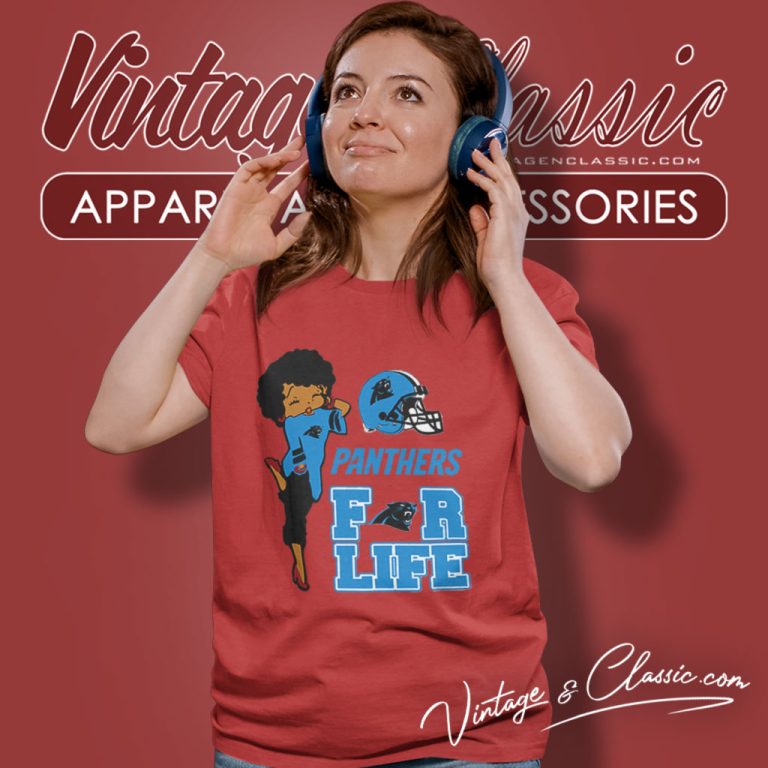 Betty Boop Carolina Panthers For Life Women T Shirt Betty Boop Carolina Panthers For Life Women T Shirt