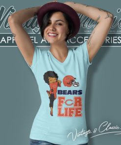 Betty Boop Chicago Bears For Life V Neck TShirt