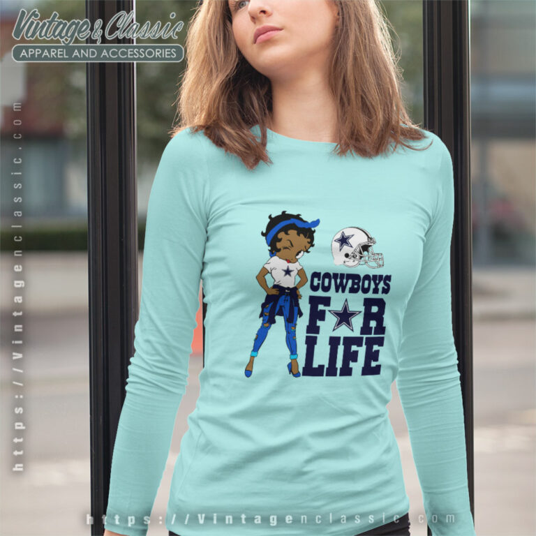 Betty Boop Cowboys For Life Long Sleeve Tee Betty Boop Cowboys For Life Long Sleeve Tee