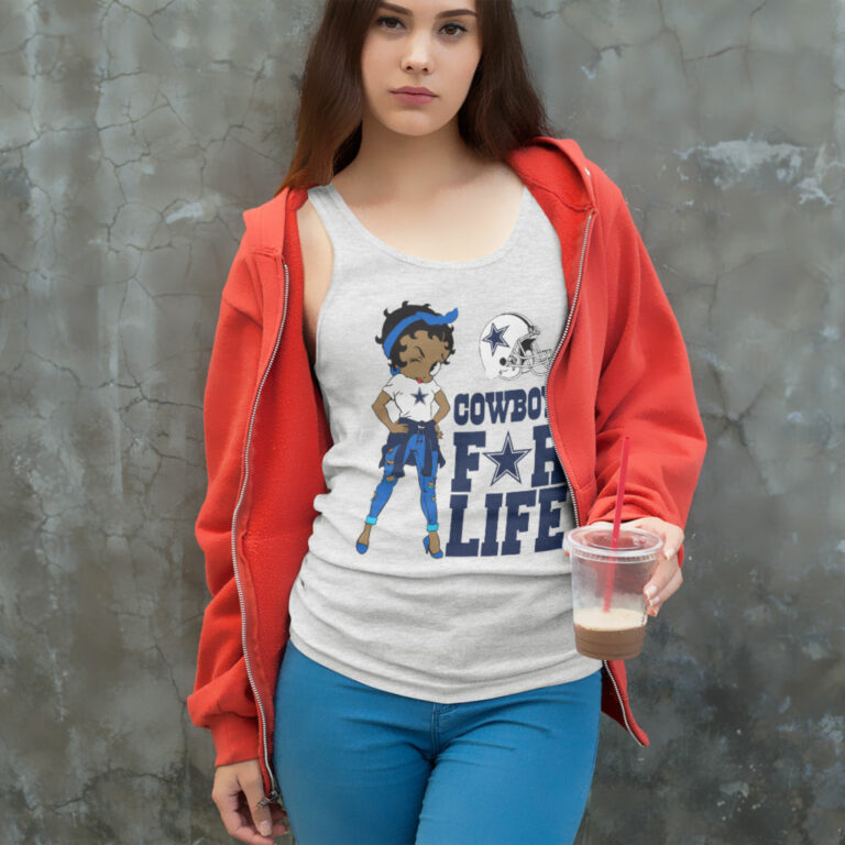 Betty Boop Cowboys For Life Tank Top Racerback Betty Boop Cowboys For Life Tank Top Racerback