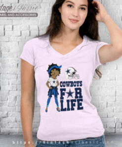 Betty Boop Cowboys For Life V Neck TShirt
