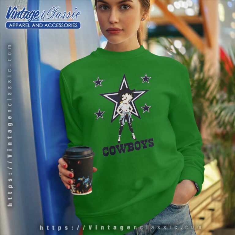 Betty Boop Dallas Cowboys Nfl Football Sweatshirt Betty Boop Dallas Cowboys Nfl Football Sweatshirt