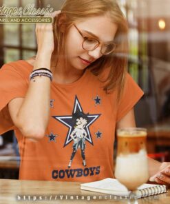 Betty Boop Dallas Cowboys Nfl Football Women TShirt