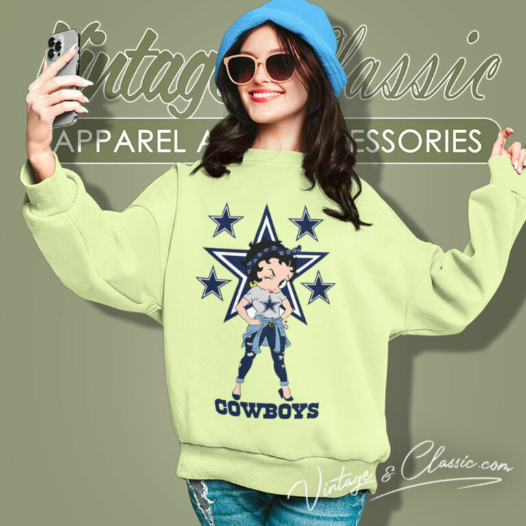 Betty Boop Dallas Cowboys Sweatshirt Betty Boop Dallas Cowboys Sweatshirt